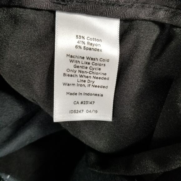 Talbots Hampshire Black White Dot Stretch Ankle 4 Pocket Pants Size 14 P - Picture 5 of 5